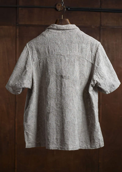 Professor.E FRAYED SHIRT 25SS-FM-SSH-01-NATURAL DYED GRAY