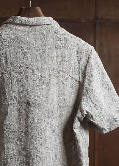 Professor.E FRAYED SHIRT 25SS-FM-SSH-01-NATURAL DYED GRAY