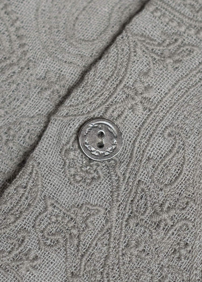 Professor.E FRAYED SHIRT 25SS-FM-SSH-01-NATURAL DYED GRAY