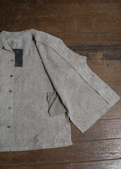Professor.E FRAYED SHIRT 25SS-FM-SSH-01-NATURAL DYED GRAY
