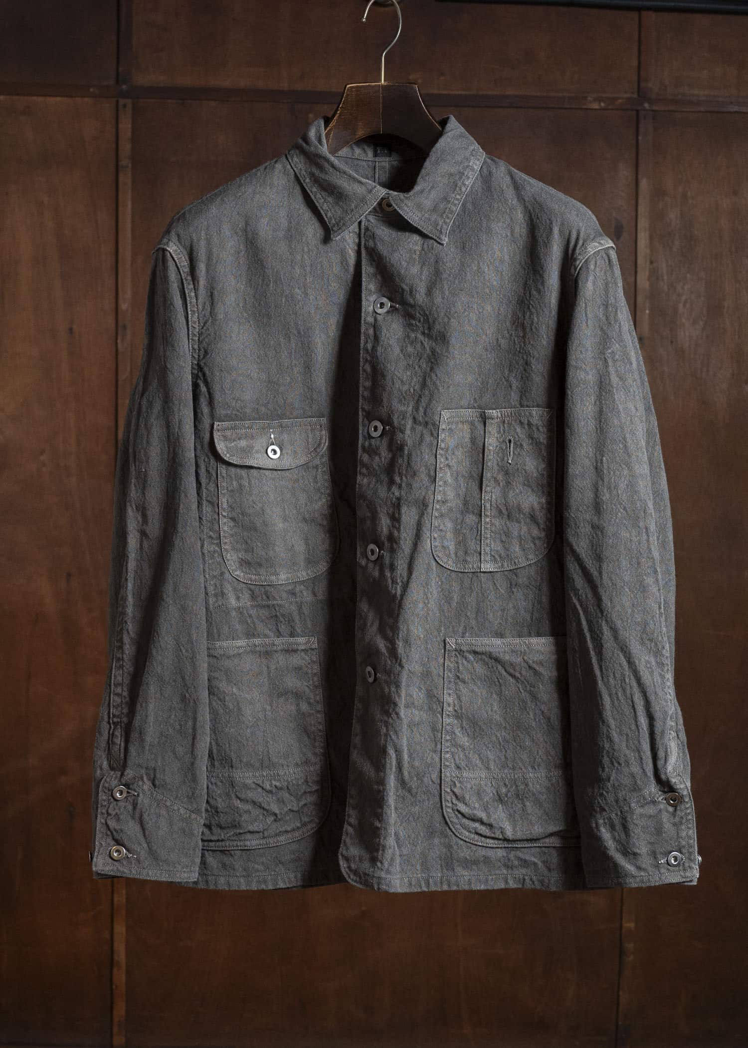 Taiga Takahashi Lot.328-Sumi Coverall Jacket with Chinstrap Sumi