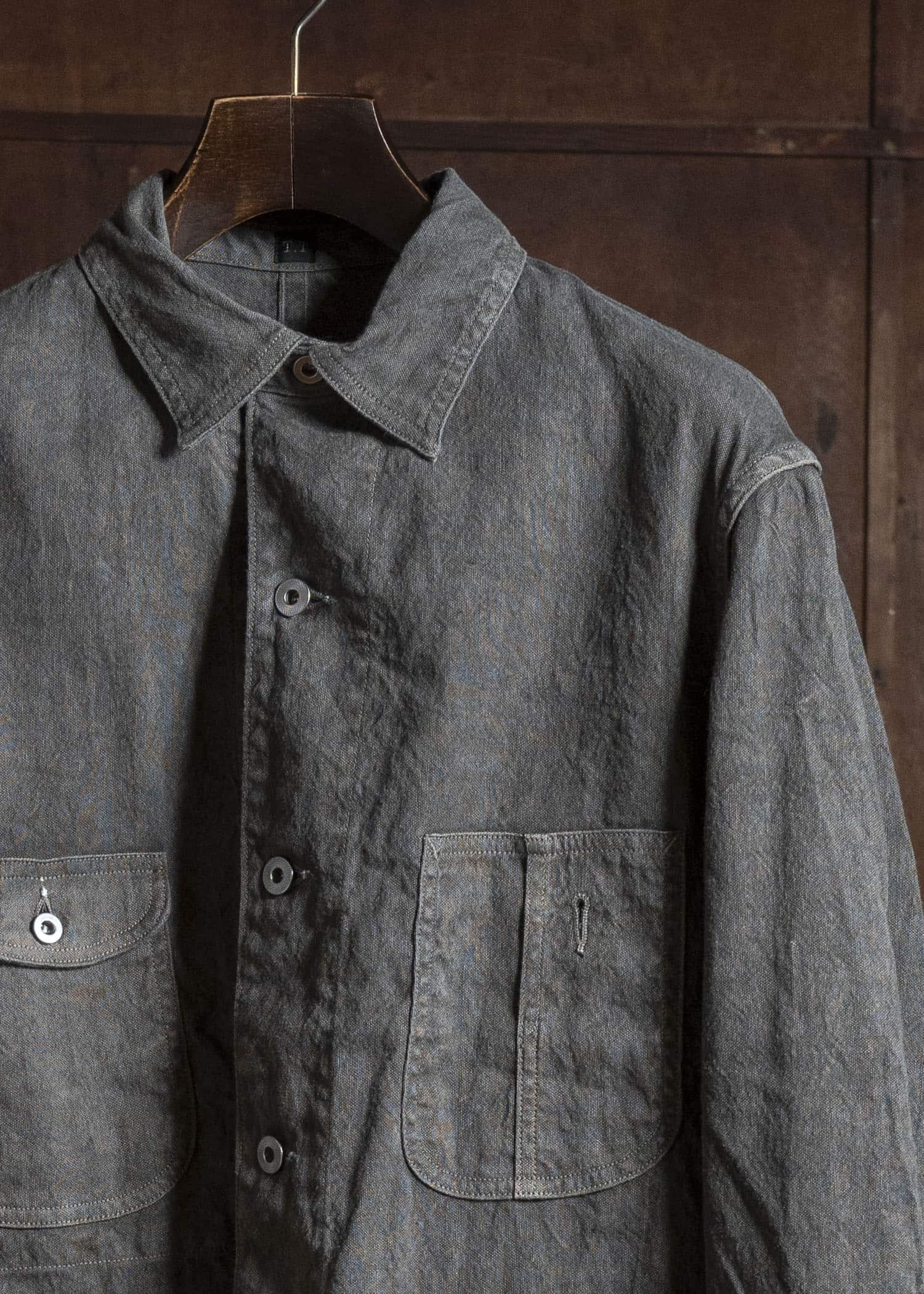 Taiga Takahashi Lot.328-Sumi Coverall Jacket with Chinstrap Sumi