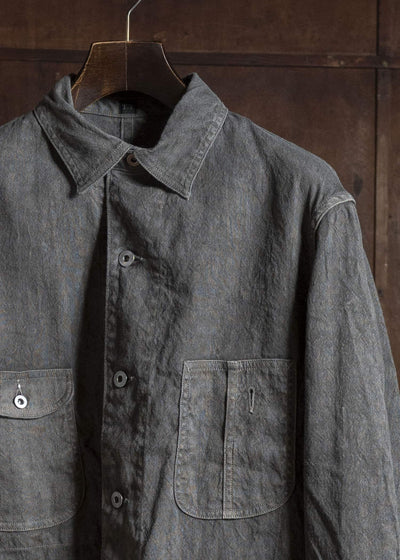 Taiga Takahashi Lot.328-Sumi Coverall Jacket with Chinstrap Sumi