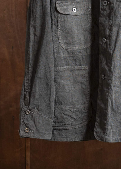 Taiga Takahashi Lot.328-Sumi Coverall Jacket with Chinstrap Sumi