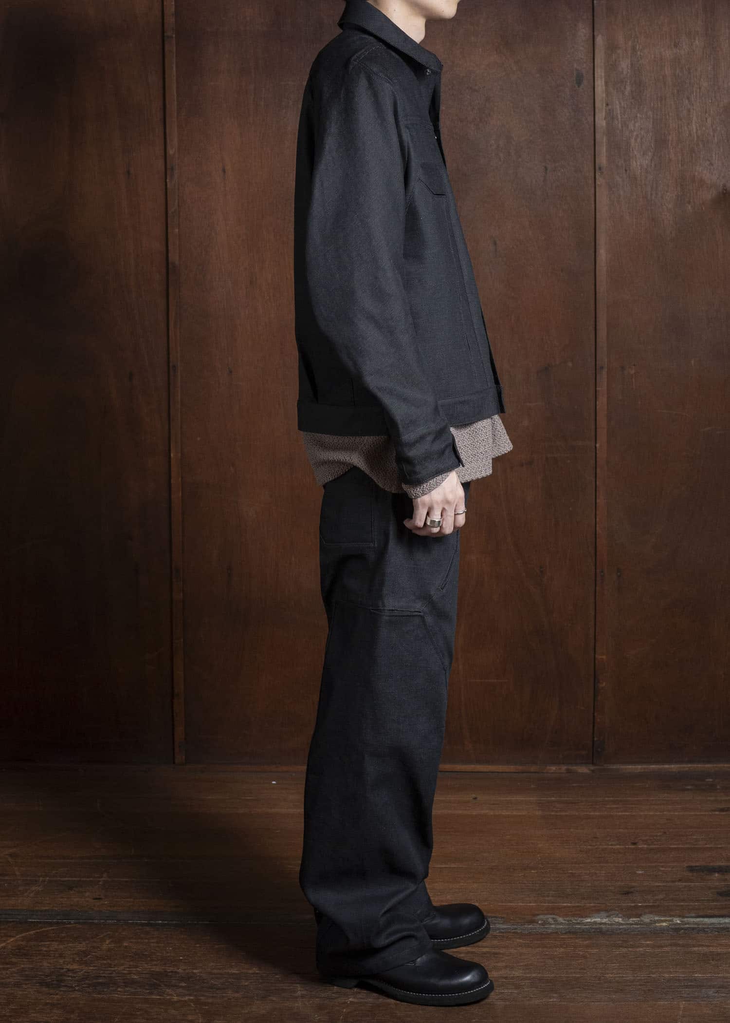 OPPOSE DUALITY OD0101 DTR-25AW 10 Pocket Panel Denim TRS Raw Black Gray