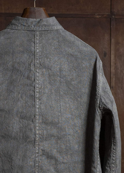 Taiga Takahashi Lot.328-Sumi Coverall Jacket with Chinstrap Sumi