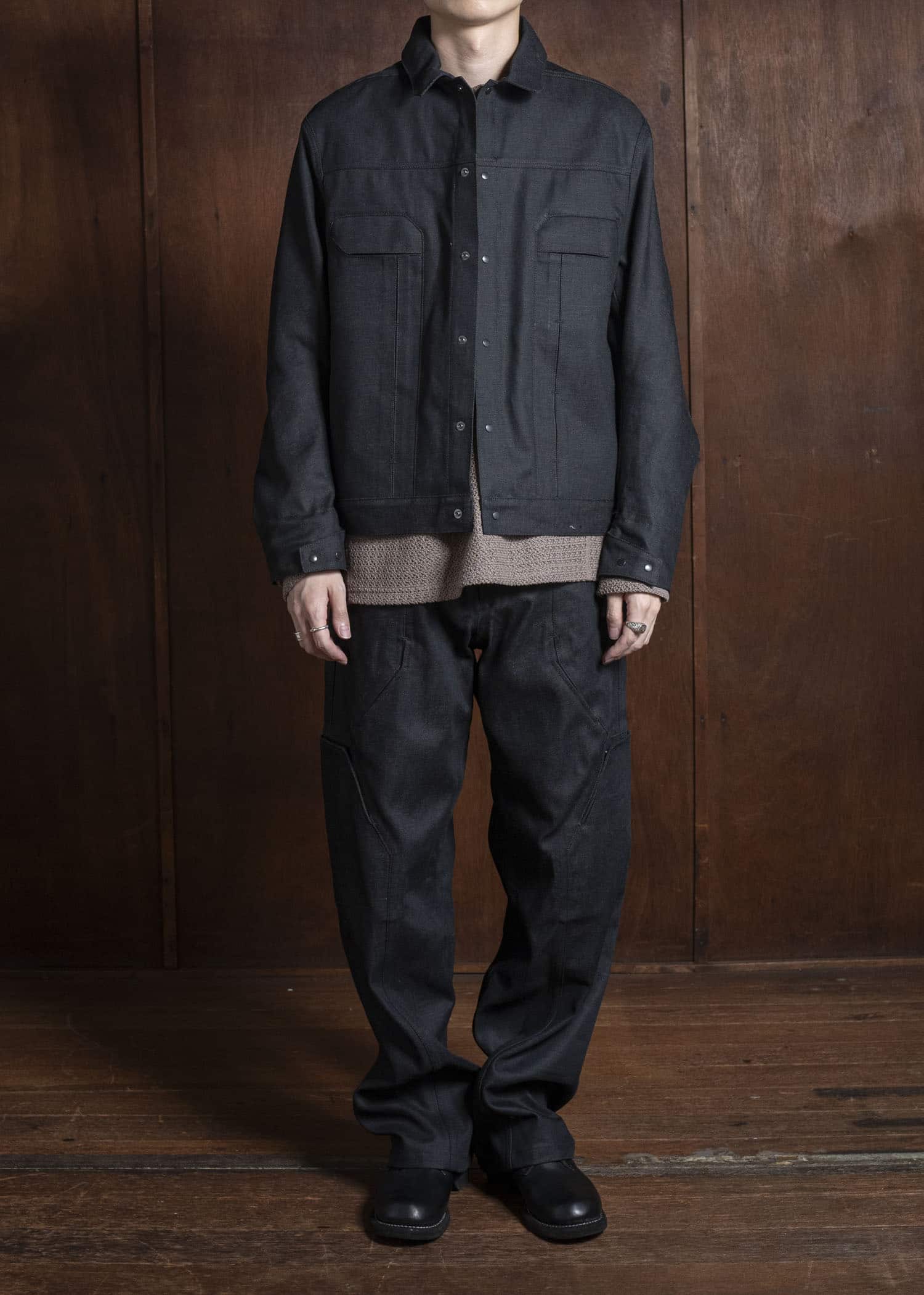 【最終価格 未使用】OPPOSE DUALITY denim trousers OPPOSE DUALITY 8POCKET PANEL WIDE DENIM TROUSERS / HAND