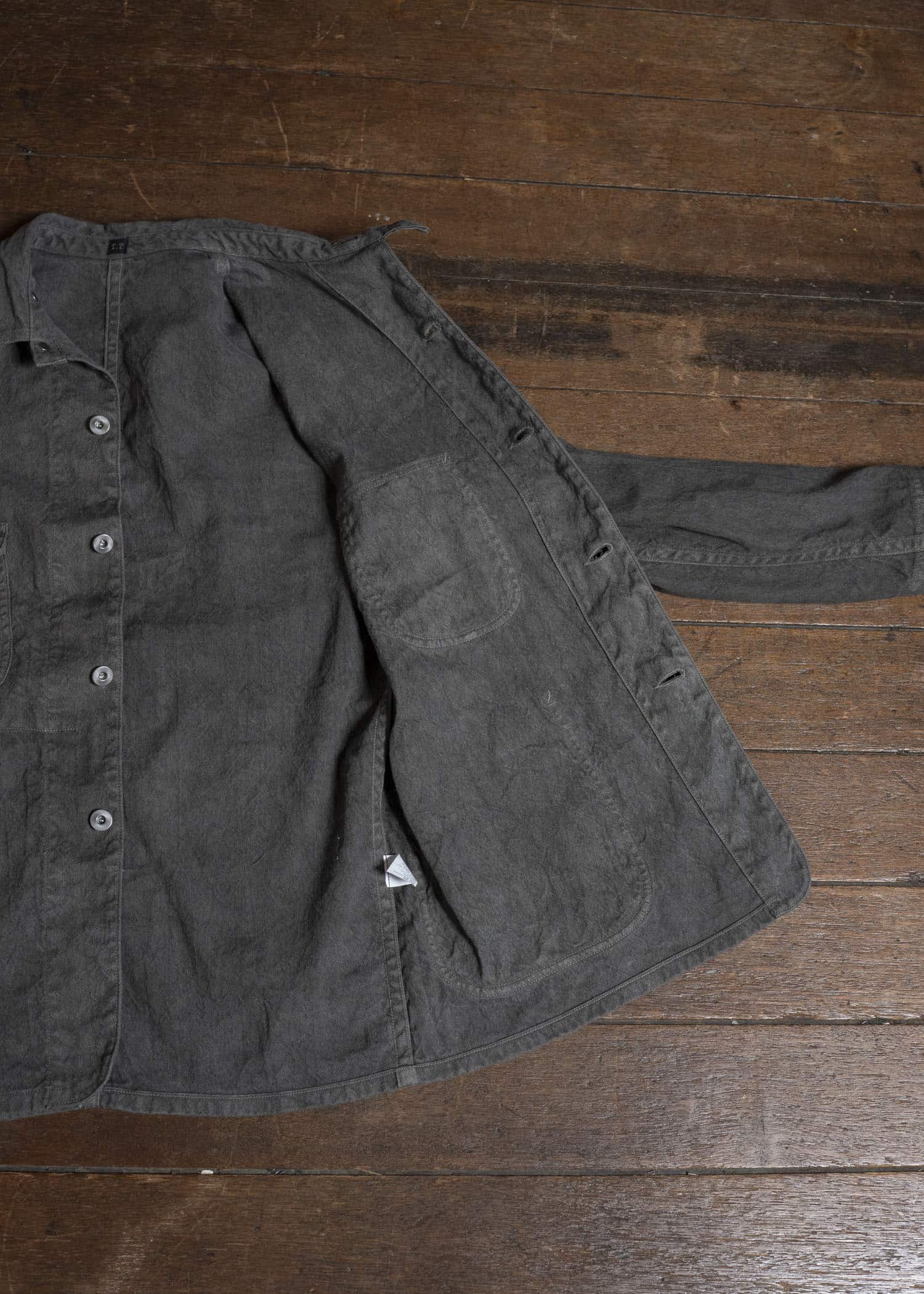 Taiga Takahashi Lot.328-Sumi Coverall Jacket with Chinstrap Sumi