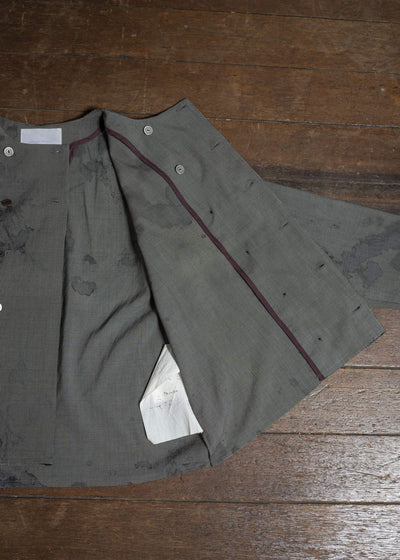 Professor.E DOUBLE-BREASTED COLLARLESS SHIRT 25SS-FM-LSH-01-TAINTED CHECK