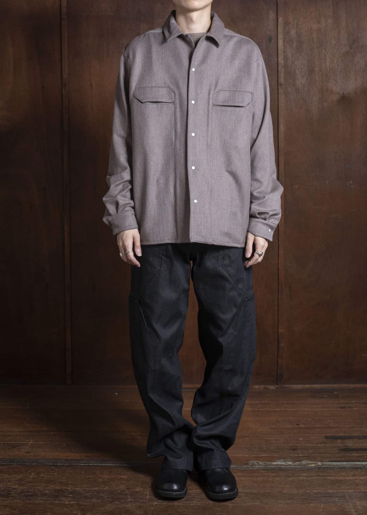 OPPOSE DUALITY OD2002SHT-25AW Panel Shirts Wool PINK