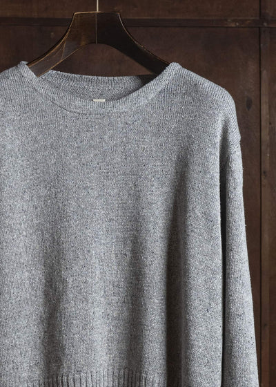 Taiga Takahashi Lot.502-Light Gray Varsity Letterman Sweater Light Gray