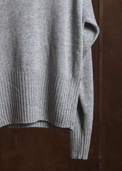 Taiga Takahashi Lot.502-Light Gray Varsity Letterman Sweater Light Gray