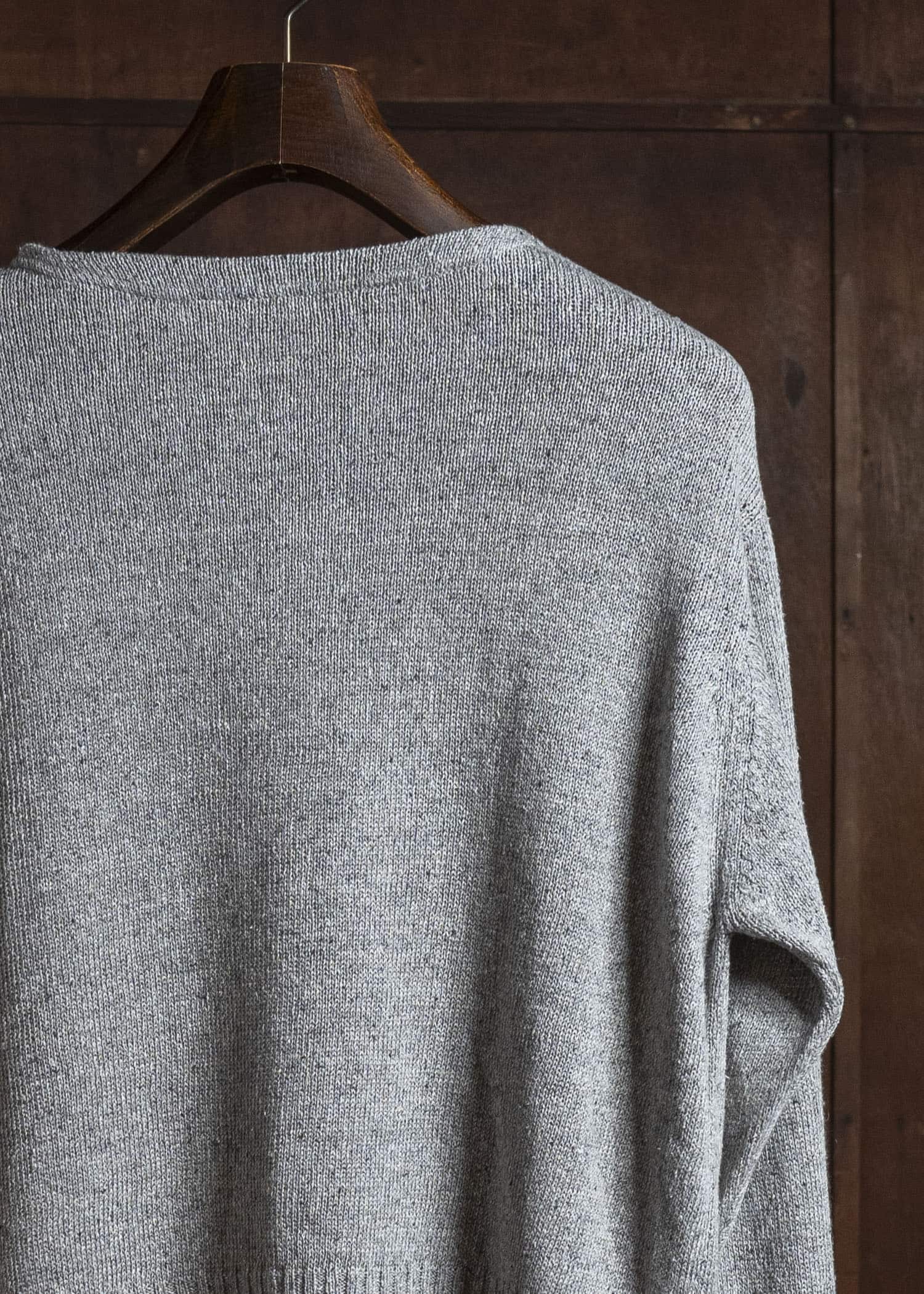 Taiga Takahashi Lot.502-Light Gray Varsity Letterman Sweater Light Gray
