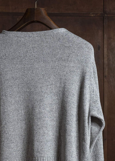 Taiga Takahashi Lot.502-Light Gray Varsity Letterman Sweater Light Gray