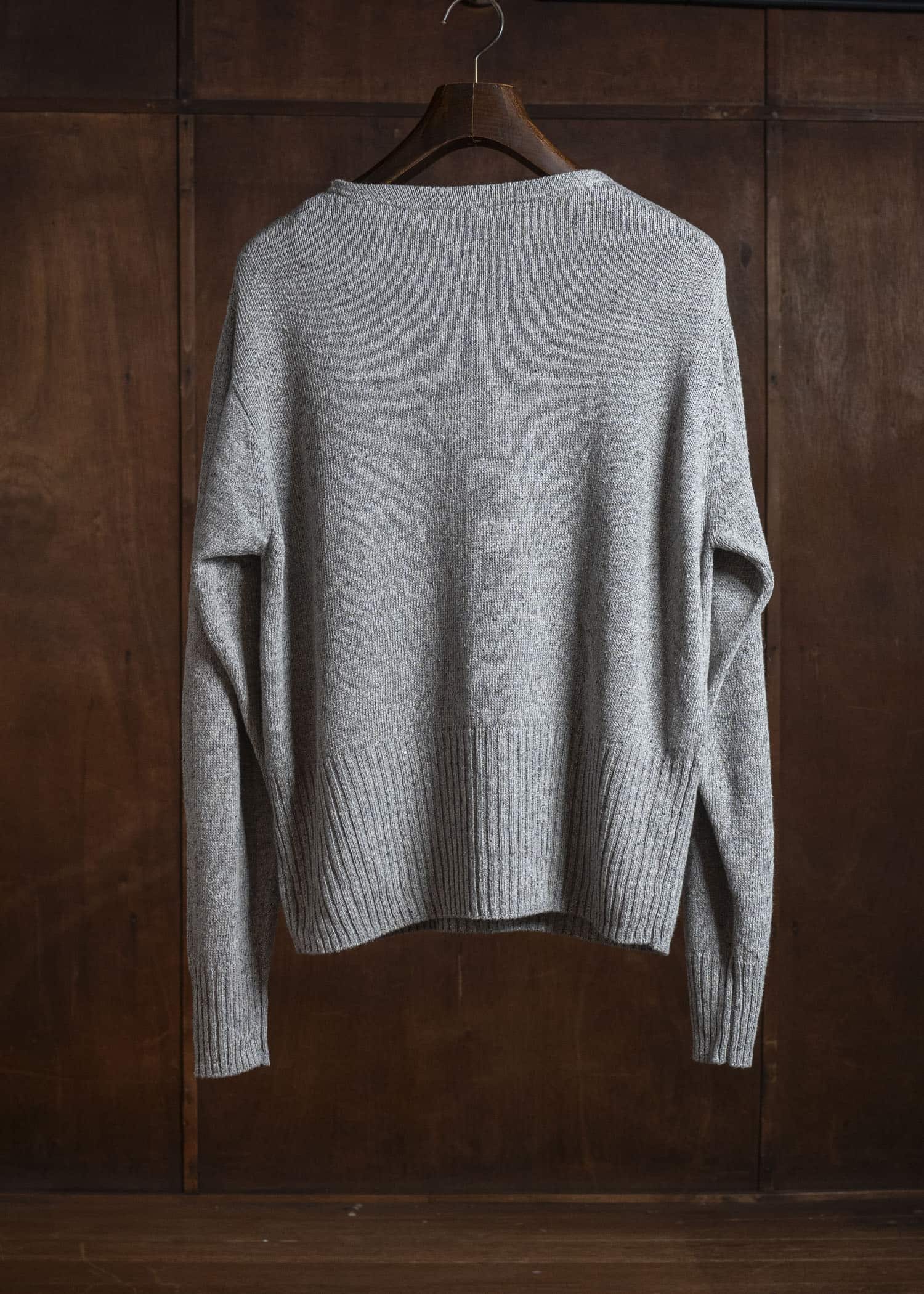 Taiga Takahashi Lot.502-Light Gray Varsity Letterman Sweater Light Gray