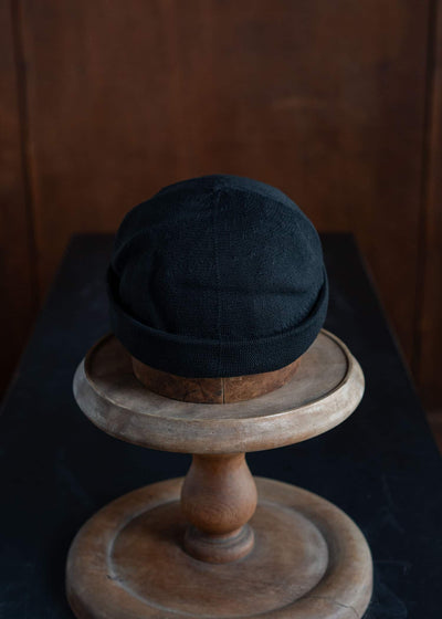 SCHA ART#1022 Cotton Beanie #2 - 7 ZZ“ Black