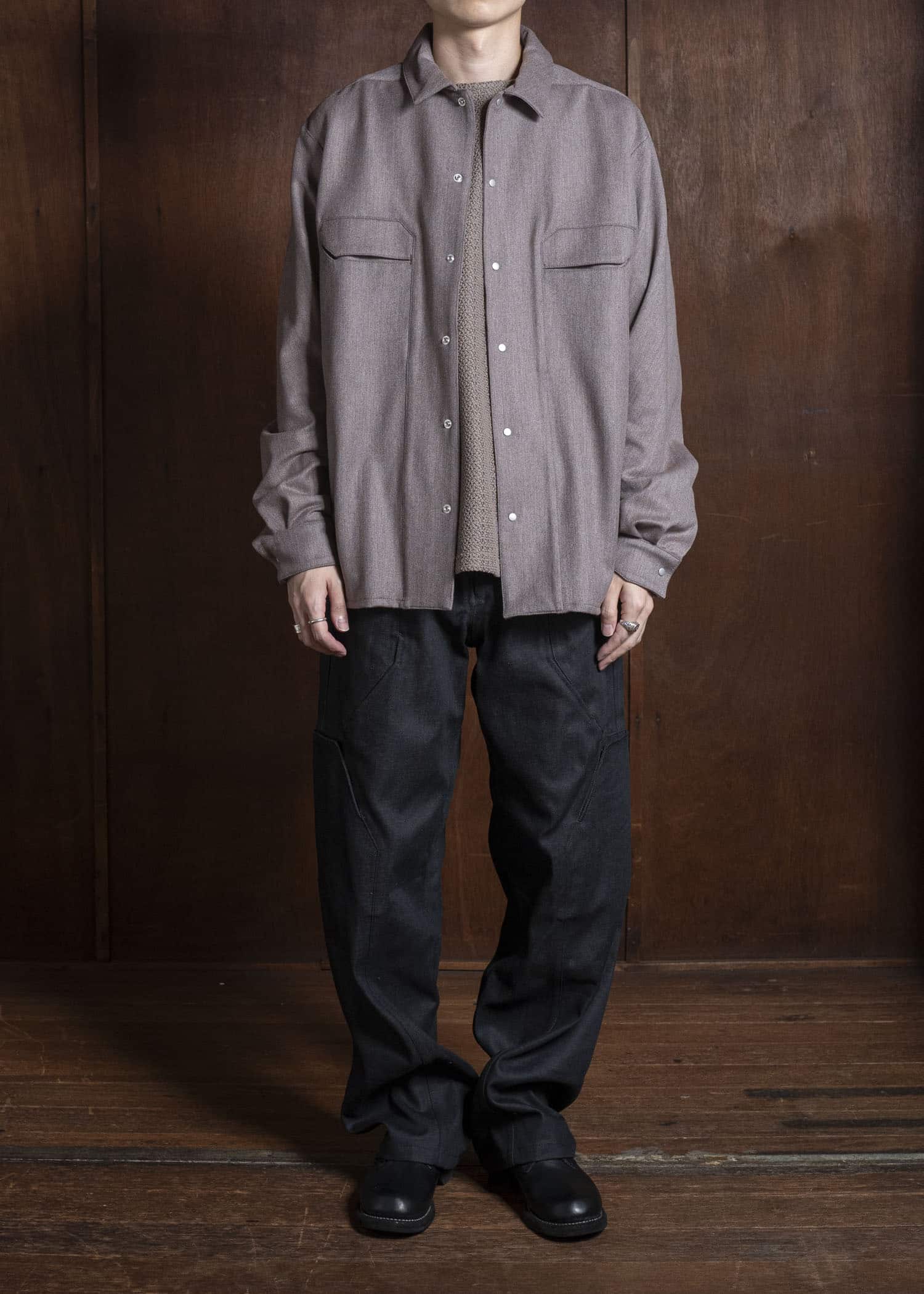 OPPOSE DUALITY OD2002SHT-25AW Panel Shirts Wool PINK