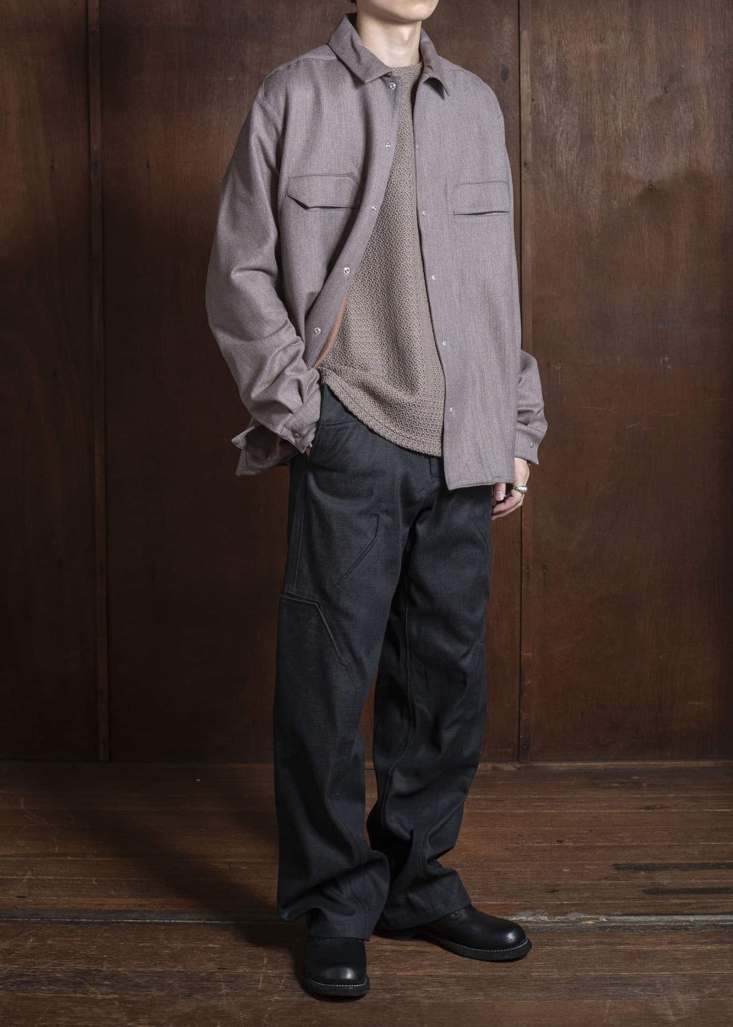 OPPOSE DUALITY OD2002SHT-25AW Panel Shirts Wool PINK