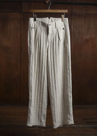Professor.E 0222 / PANTS 25SS-FM-TRL-01-FRAYED BEIGE