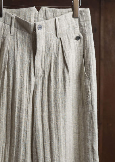 Professor.E 0222 / PANTS 25SS-FM-TRL-01-FRAYED BEIGE