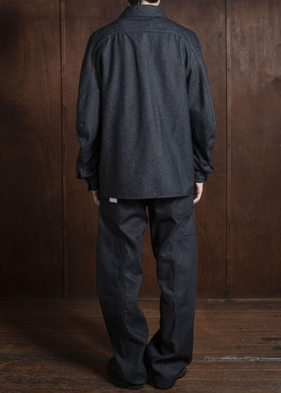 OPPOSE DUALITY OD2002SHT-25AW Panel Shirts Wool Black