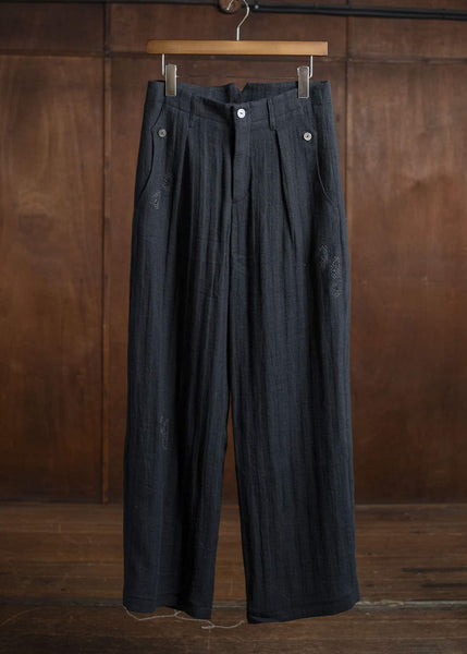 Professor.E 0222 / PANTS 25SS-FM-TRL-01-FRAYED BLACK