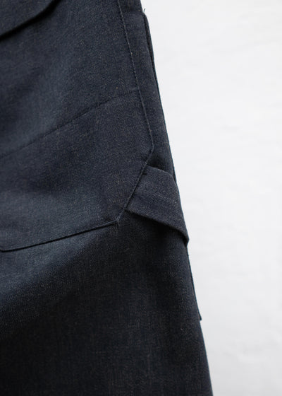 JAN-JAN VAN ESSCHE "TROUSERS#75" WORKWEAR STYLE TROUSERS ANTHRACITE FINE COTTON DENIM