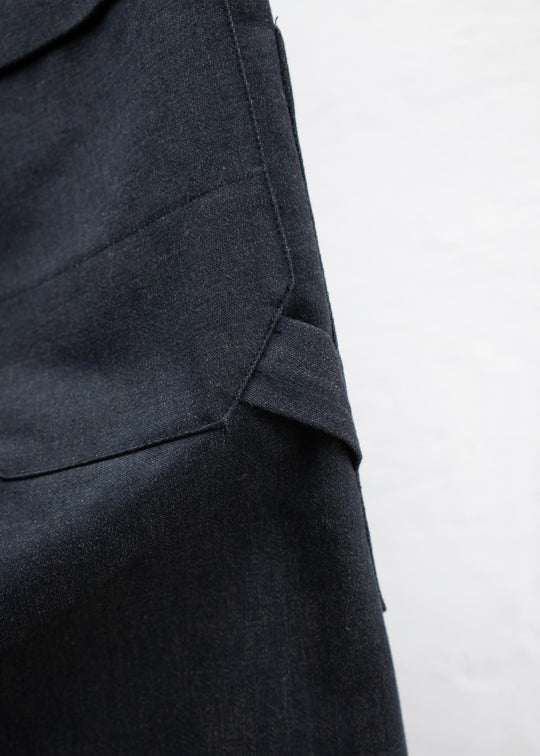 JAN-JAN VAN ESSCHE "TROUSERS#75" WORKWEAR STYLE TROUSERS ANTHRACITE FINE COTTON DENIM