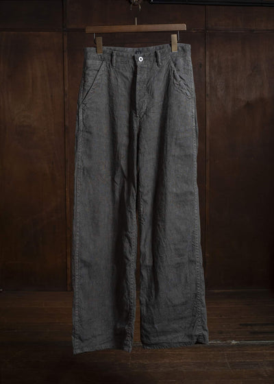 Taiga Takahashi Lot.222-Sumi Painter Pants with Buckle Sumi
