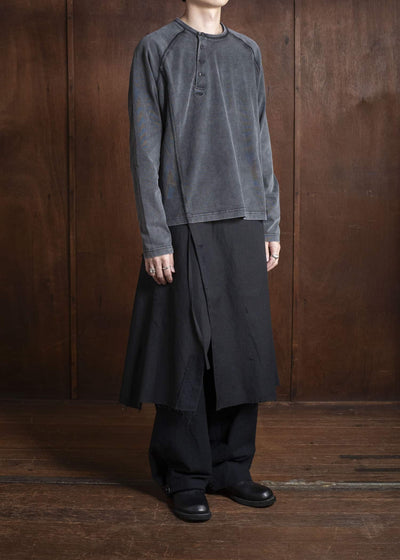 Professor.E FADED HENLEY DARK GRAY 25FW-PE-TTL-02