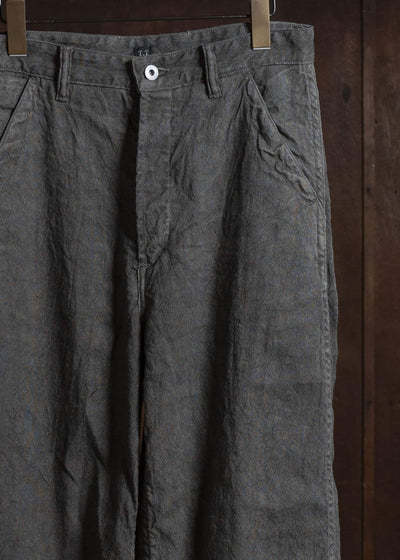 Taiga Takahashi Lot.222-Sumi Painter Pants with Buckle Sumi