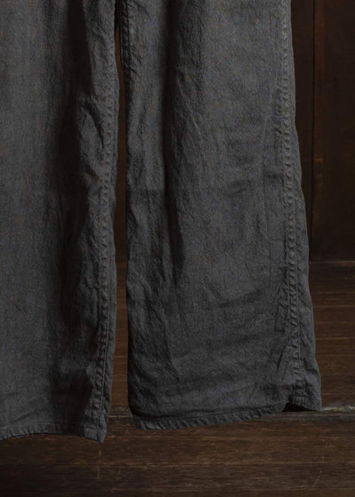 Taiga Takahashi Lot.222-Sumi Painter Pants with Buckle Sumi