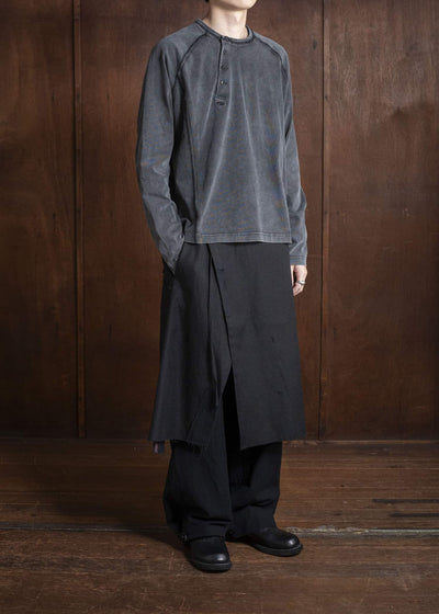 Professor.E FADED HENLEY DARK GRAY 25FW-PE-TTL-02