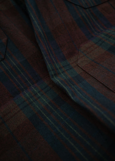 JAN-JAN VAN ESSCHE "TROUSERS#75" WORKWEAR STYLE TROUSERS DUSK CHECK CANVAS