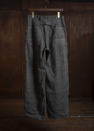 Taiga Takahashi Lot.222-Sumi Painter Pants with Buckle Sumi