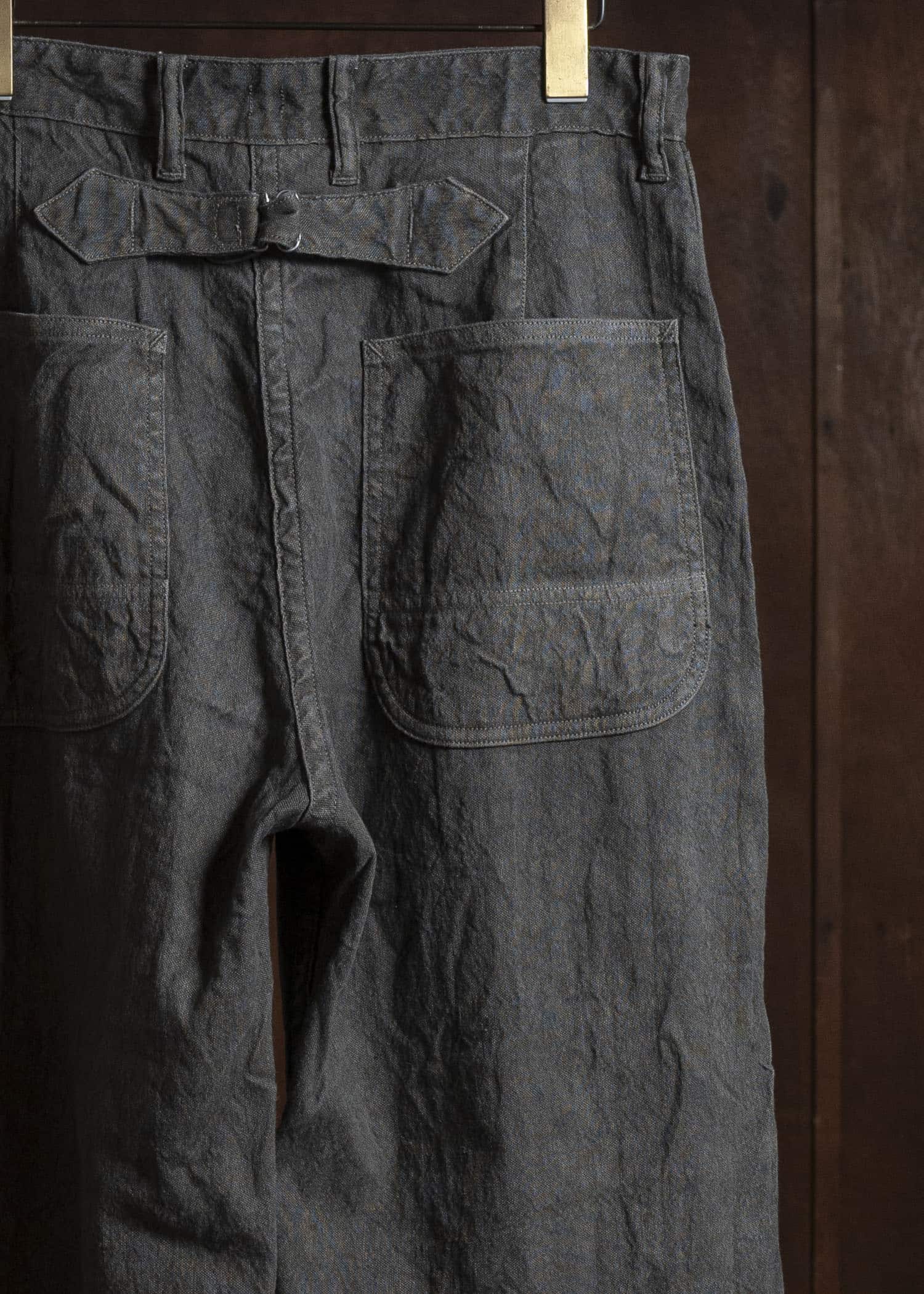 Taiga Takahashi Lot.222-Sumi Painter Pants with Buckle Sumi