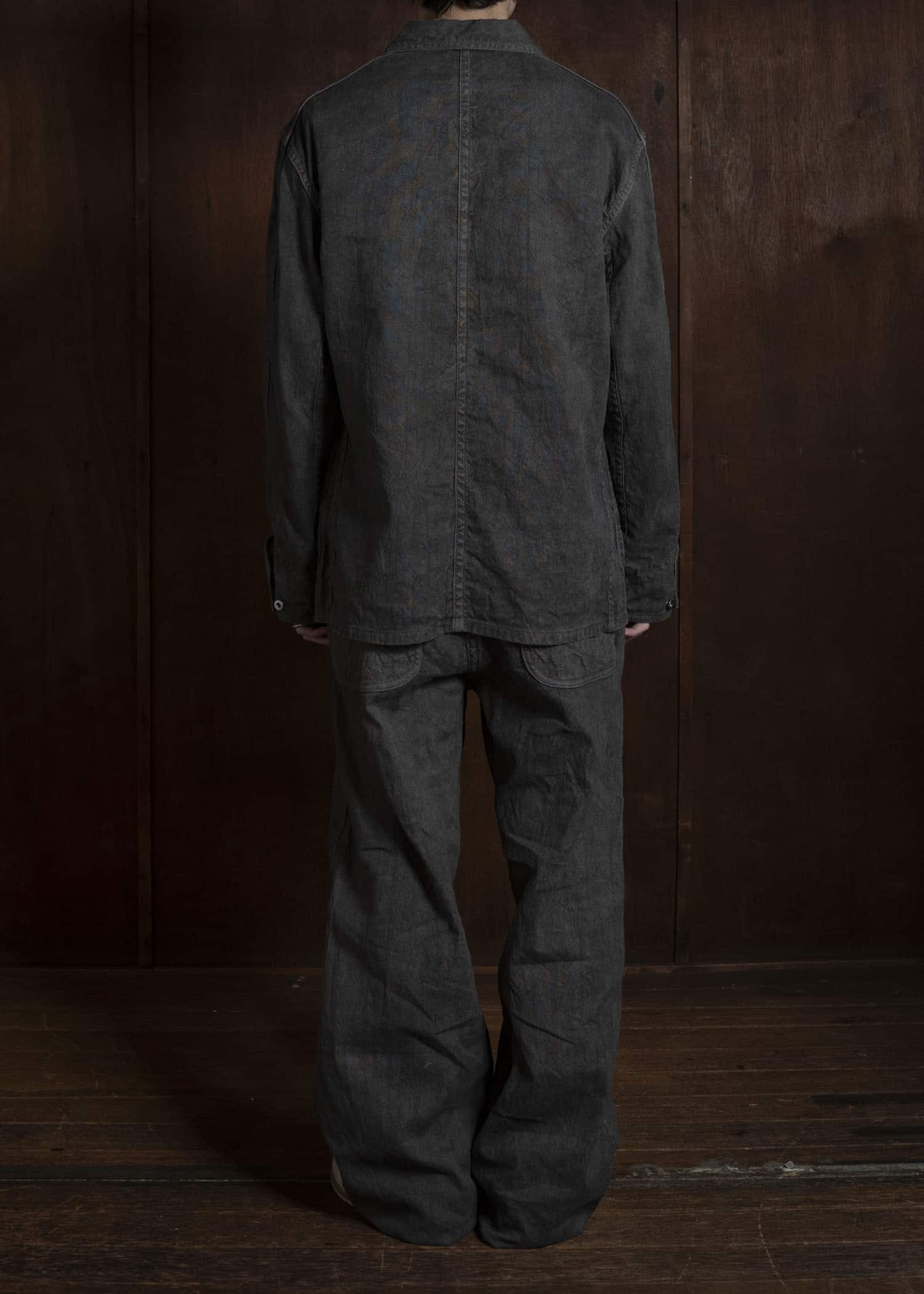 Taiga Takahashi Lot.222-Sumi Painter Pants with Buckle Sumi