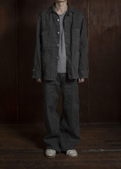 Taiga Takahashi Lot.222-Sumi Painter Pants with Buckle Sumi