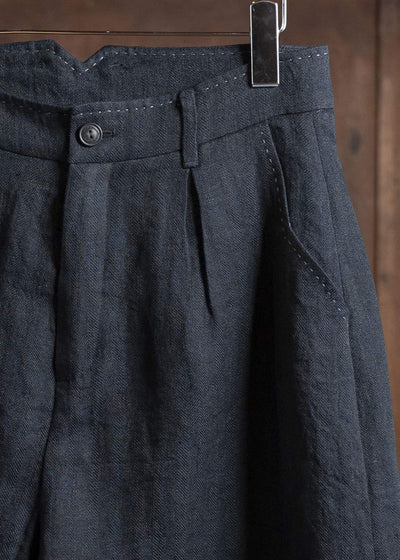 Professor.E PLEATED SHORTS 25SS-PE-TRS-03-BLACK