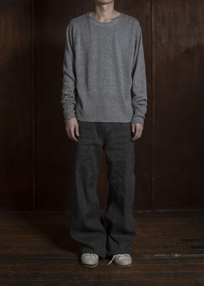 Taiga Takahashi Lot.502-Light Gray Varsity Letterman Sweater Light Gray