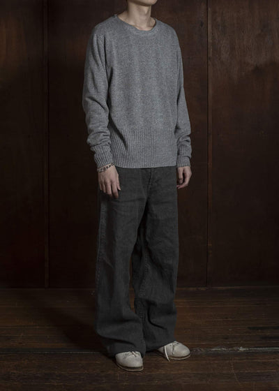 Taiga Takahashi Lot.502-Light Gray Varsity Letterman Sweater Light Gray