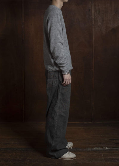 Taiga Takahashi Lot.502-Light Gray Varsity Letterman Sweater Light Gray