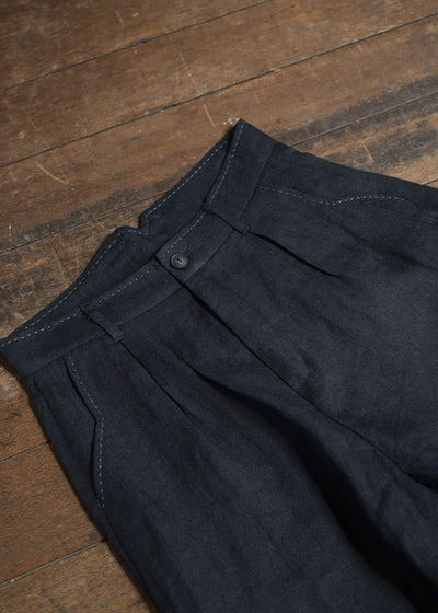 Professor.E PLEATED SHORTS 25SS-PE-TRS-03-BLACK