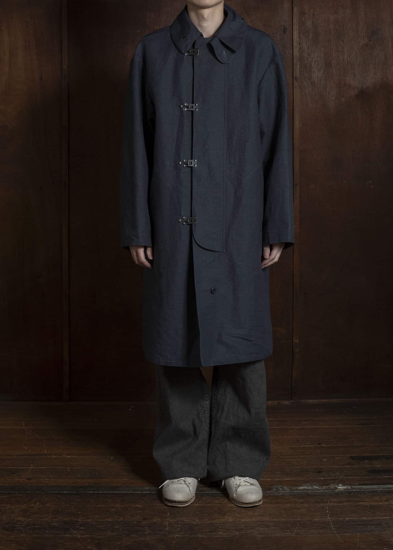 Taiga Takahashi Lot.411-Charcoal M-1918 Rain Coat Charcoal