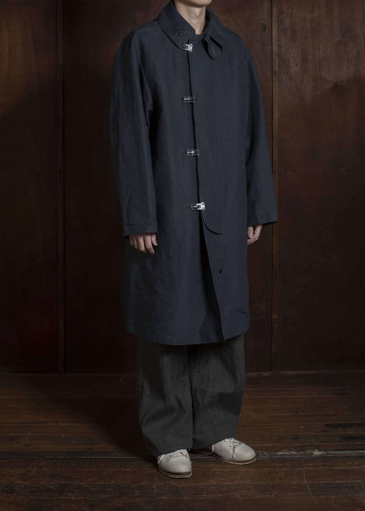 Taiga Takahashi Lot.411-Charcoal M-1918 Rain Coat Charcoal