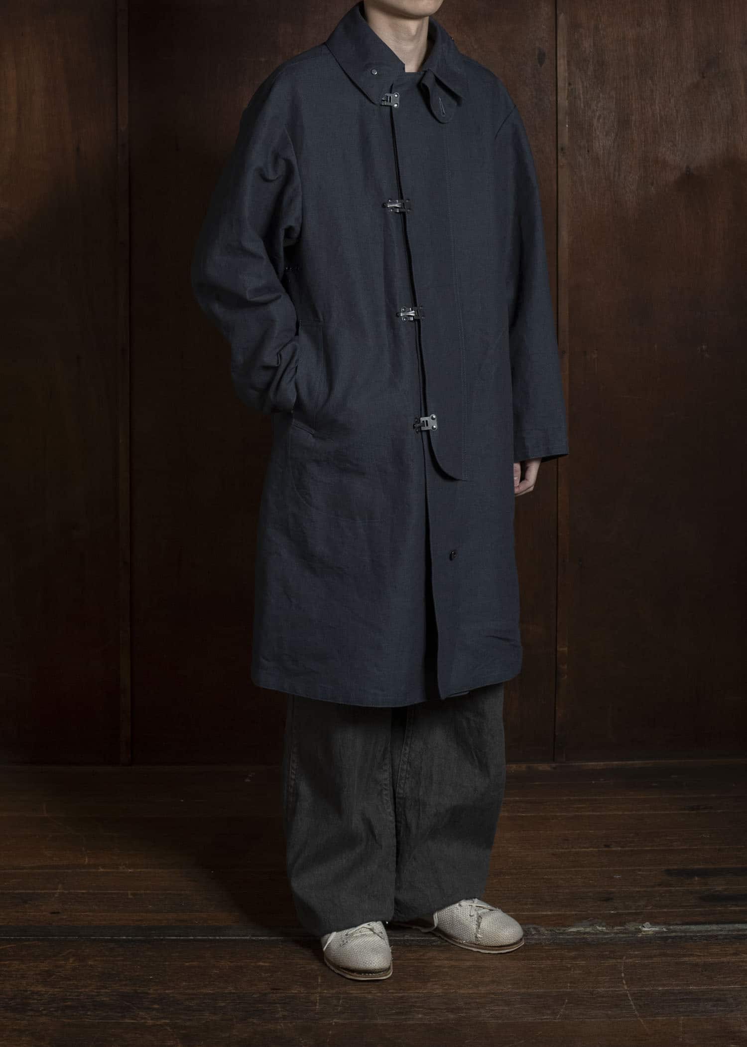 Taiga Takahashi Lot.411-Charcoal M-1918 Rain Coat Charcoal