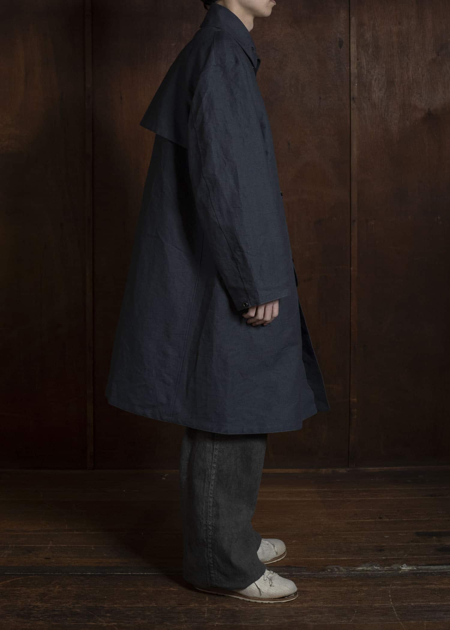 Taiga Takahashi Lot.411-Charcoal M-1918 Rain Coat Charcoal