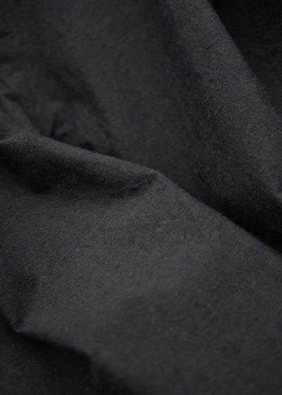 JAN-JAN VAN ESSCHE ""TROUSERS#68"" SINGLE PLEATED TROUSERS BLACK KHAKI COTTON WOOL DENSE CLOTH