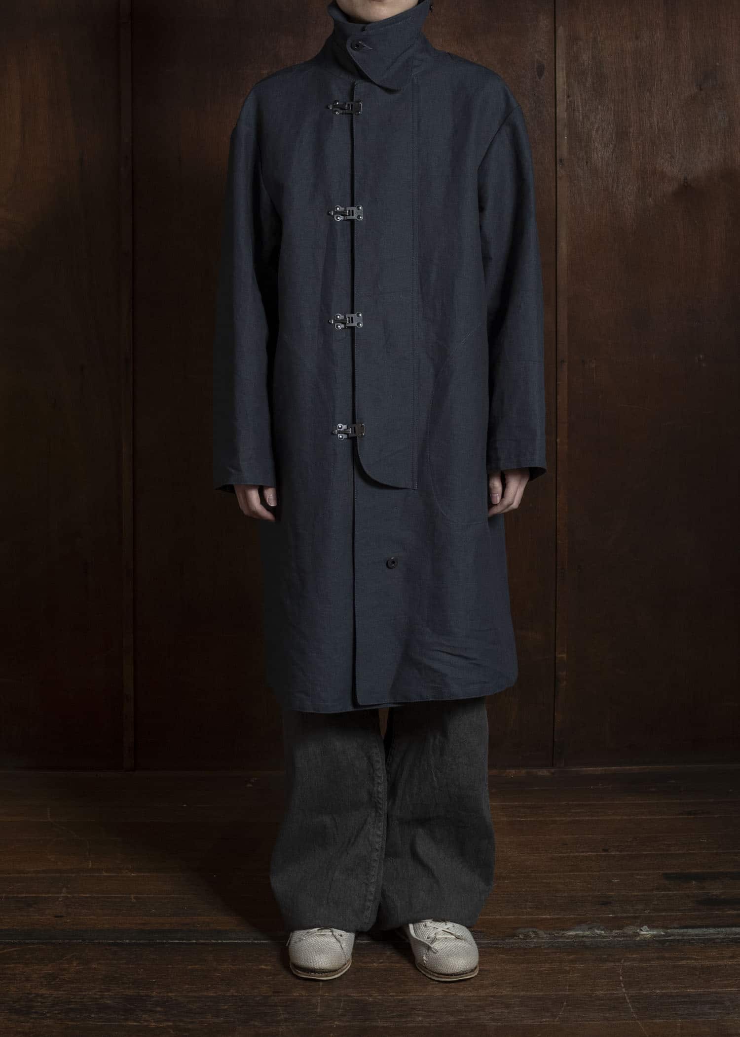 Taiga Takahashi Lot.411-Charcoal M-1918 Rain Coat Charcoal