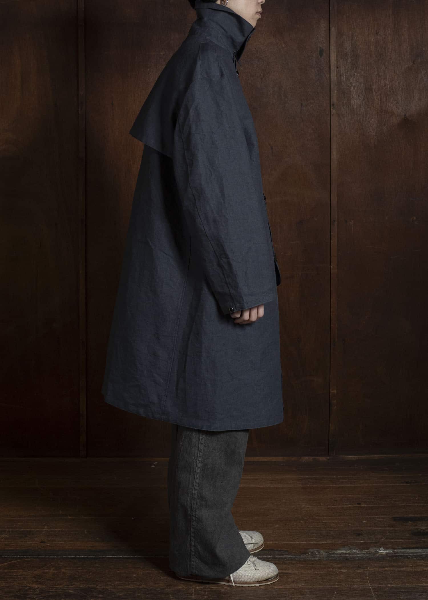 Taiga Takahashi Lot.411-Charcoal M-1918 Rain Coat Charcoal